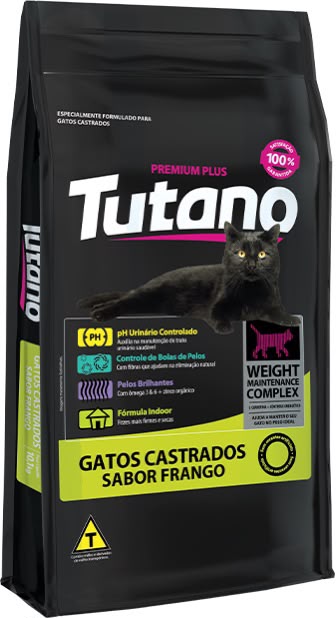 Embalagem de Tutano Gatos Castrados Sabor Frango