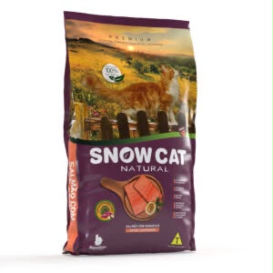 Embalagem de Snow Cat Natural Salmão com Maracujá