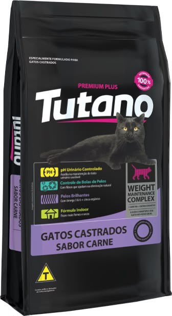 Embalagem de Tutano Gatos Castrados Sabor Carne