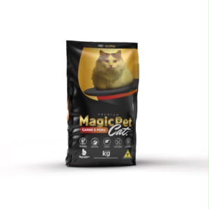 Embalagem de Magic Pet Cat Adultos Carne e Peru